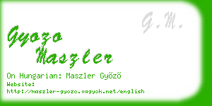gyozo maszler business card